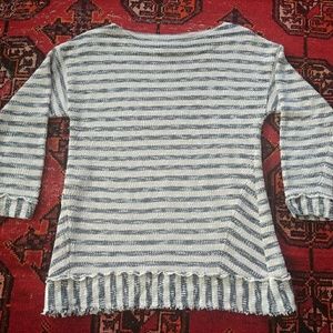Beige & Navy Sailor Stripe Cotton Top